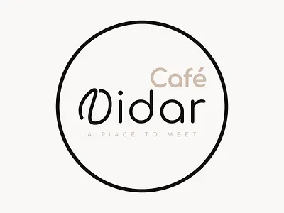 Didar cafe logo branding cafe circle logo coffeeshop logo minimal
