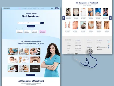 Web UI (Find Treatment) 3d animation app branding design graphic design icon illustration logo motion graphics typography ui ux vector