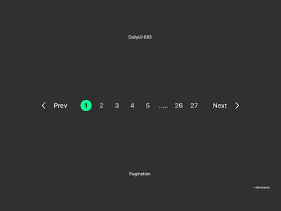 Pagination DailyUI 085 085 dailyui design pagination ui