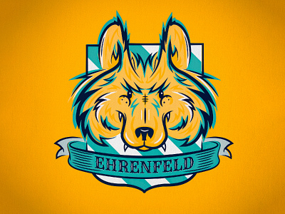 Wolf of Ehrenfeld animal character character design ehrenfeld fanart fest und flauschig germany graphic design iampommes illustration illustrator jan böhmermann köln mascot maskottchen podcast pommes vector wappen wolf
