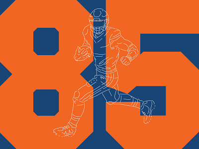 Block #85 bears branding chicago chicago bears design football illustration logo nfl numbers typography