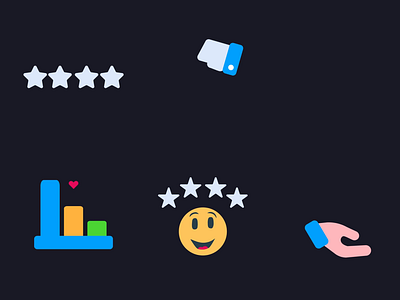 User Review Icon Pack⭐ animation art customizable google slides icons illustrator powerpoint templates ui user review ux