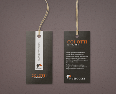 Label Tag Product - Colloti branding clothes garment graphic design hang tag label tag product product design