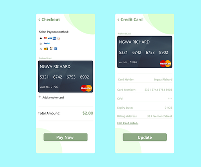 Credit Card Checkout app design graphic design icon logo typography ui