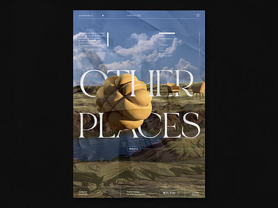 Other Places, Poster/Editorial Design 3d 3d art 3d nft abstract c4d cinema4d design editorial design figma graphic design nft community poster poster design redshift typography ui uidesign uiux visual design webdesign