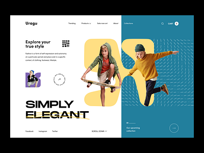 Ecommerce Web Site Design: Landing Page / Home Page UI blockchain clothing brand creative design e-commerce e-commerce design ecommerce header minimal online store orix product saas sajon shopify shopping store uiuxdesign web3 website