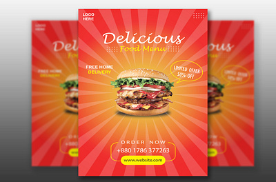 Restaurant Food Leaflet adobe illustrator brochure flyer food food leaflet leaflet menu card meny design restaurant restaurant leaflet