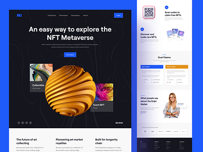 NFT Metaverse Web Exploration 🔥🔥 3d blockchain branding clean ui concept crypto crypto art design metaverse metaverse showroom morden nft nft marketplace token ui uiux web design webdesign website