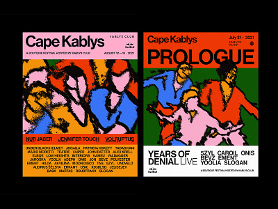 Cape Kablys'21 festival posters branding design festival graphic design identity illustration poster