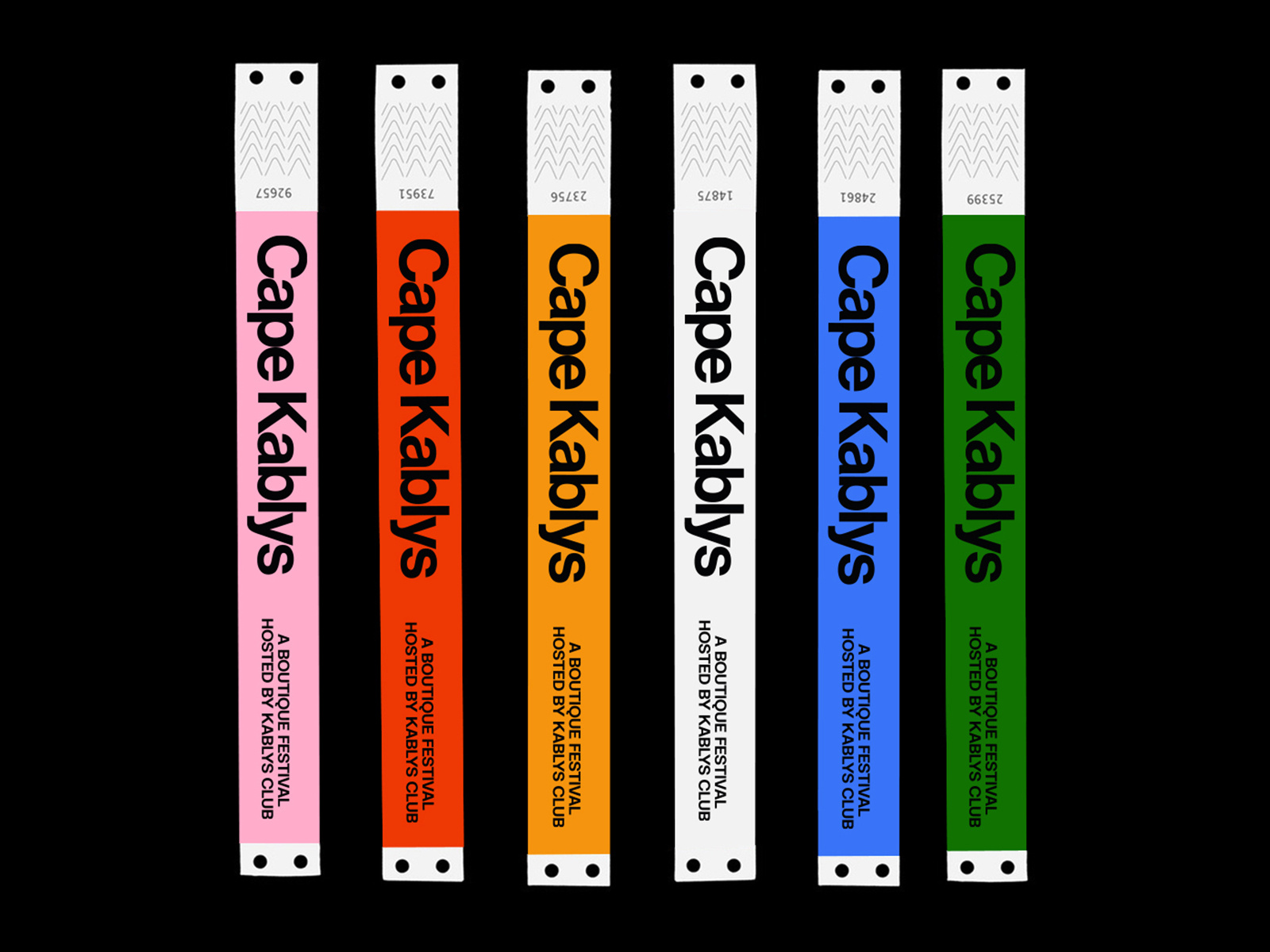 Cape Kablys'21 festival wristbands by younique on Dribbble