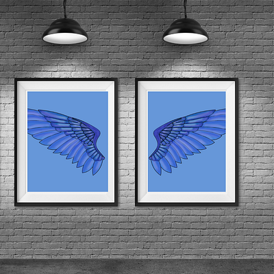 The angel wings.The beauty and style of the interior of the hous canva design ibispaint x illustration