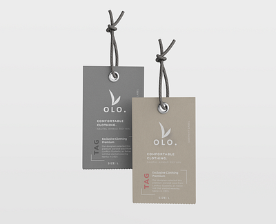 Label Tag Product - OLO branding clothes garment graphic design hang tag label tag product product design