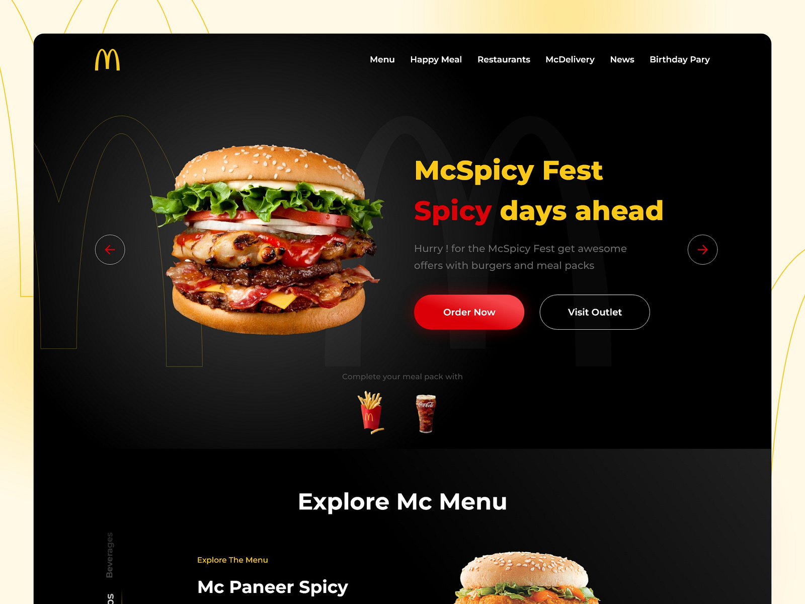 McDonald’s Website Redesign Concept by Bacancy on Dribbble