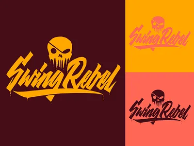 Swing Rebel - Lettering Logo sketches for Clothing Brand branding calligraphy clothing design fashion font free hand lettering identity lettering logo logotype mark packaging script sketches streetwear type typo typography