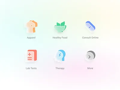 Glassmorphic Icons design glassmorphic icons ui