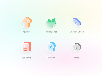 Glassmorphic Icons design glassmorphic icons ui