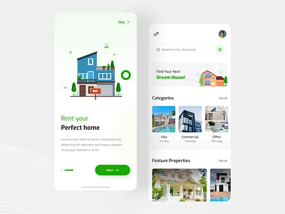Real Estate Mobile App Exploration app app design buy corporate design listing mobile app property real estate real estate agency real estate agent realtor rent sell ui