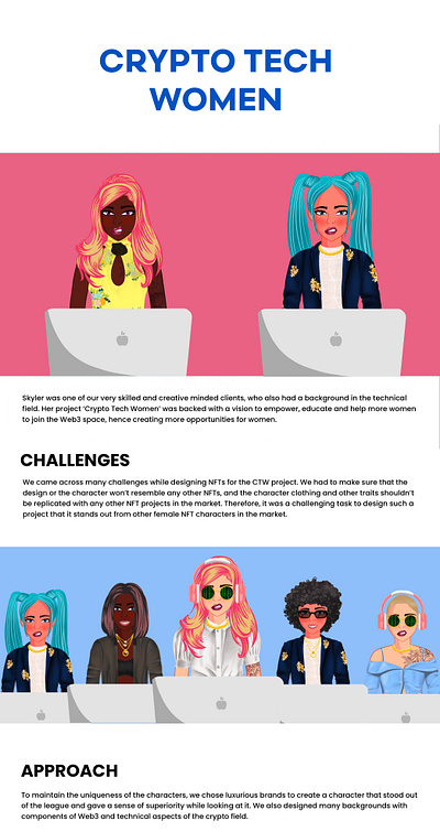 CRYPTO TECH WOMEN NFT COLLECTION ( SOLD OUT ) animation character design concept art design graphic design ill illustration vector