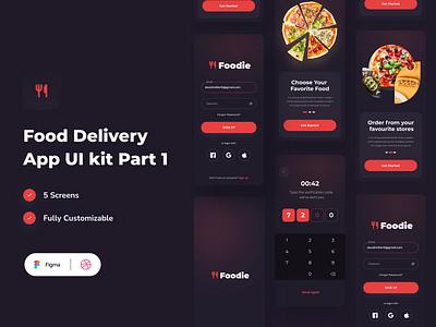 Food Delivery App Part 1 app ui design food ap design foodie headermobile app hero lunchdinner shop ui design ui ux design