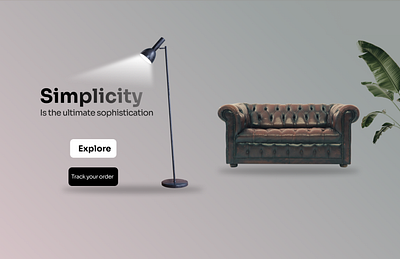 A minimalistic Furniture store. clean ui creative design figma minimal motion ui web design