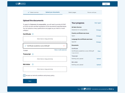 Upload your documents a11y accessibility document flow linear flow ui upload ux