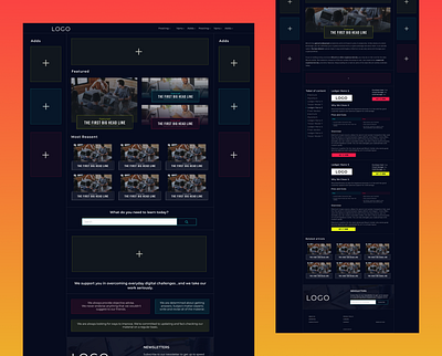 Dark wordpress blog theme blog css html ui wordpress