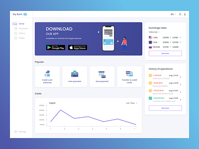 Banking Dashboard Design bank banking dashboard finance illustration ui visual webdesign