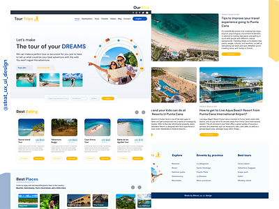 Tour Trips Landing Page design figma pexels ui ui design ux ux design web design