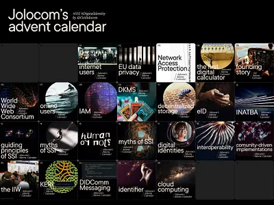 Jolocom's advent calendar for Twitter blockchain branding calendar christmas twitter