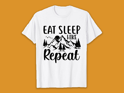 Eat sleep hike repeat SVG T-Shirt Design design hiking hiking t shirt illustration svg svg design svg t shirt t shirt t shirt design