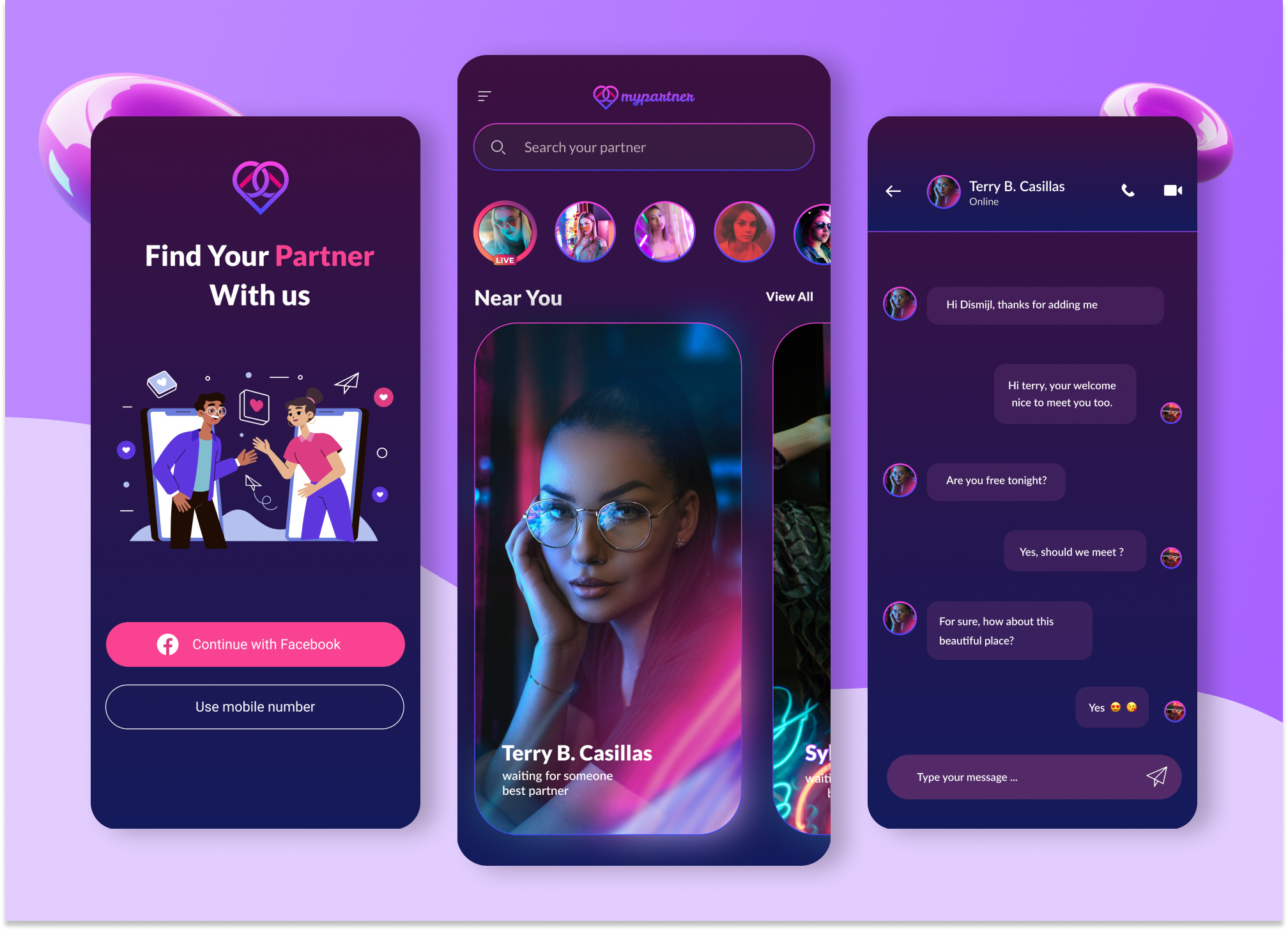 Example of Mobile App UI UX Design (10 Screens)