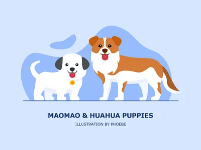 puppies adobe illustrator graphic design illustration