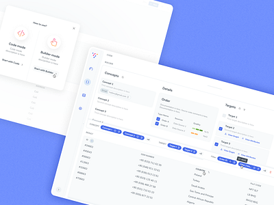 Connecting to query ツ builder code diagram filter flow interactions layout query search table tooltip