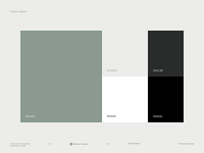 The Green Dot: colour palette beige brand brand design branding case study color colour creative green palette process redesign soft the green dot