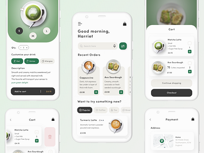 UI/UX Starbucks Case Study animation app branding design ui user research