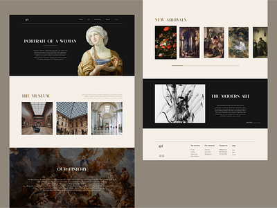 Museum Web Design branding design graphic design vector webdesign