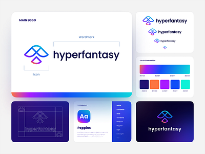 Hyperfantasy Logo Design branding creative design hyperfantasy logo ui ux