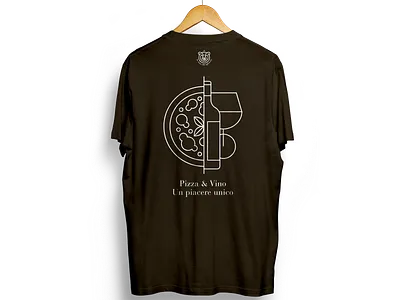 Pizza&Vino T-shirt illustration