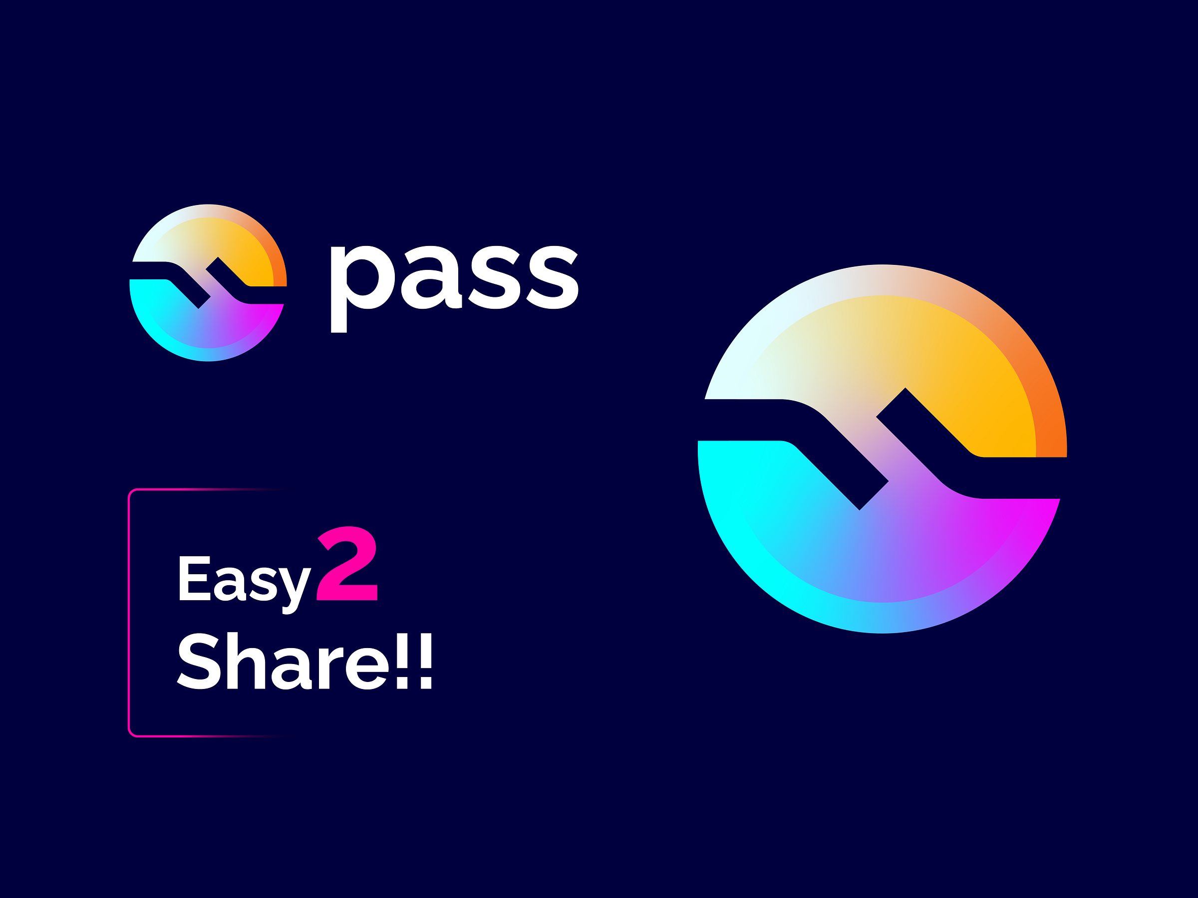 pass file sharing logo design by Masum Billah on Dribbble