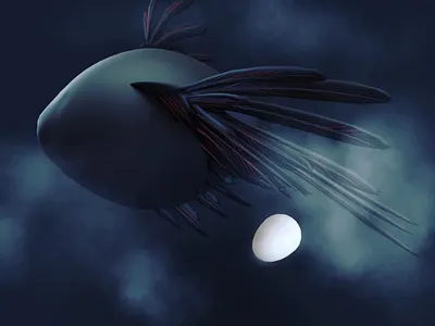 Lemonbird 3d bird design dimension drawing egg illustration lemon procreate