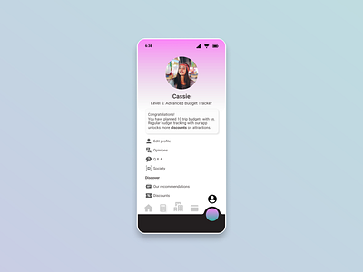 User Profile 006 app application budget budget tracker dailyui datas design figma money moneytracker travel travelling ui uiux user profile ux