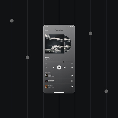 Music Player App app concept design designer ui