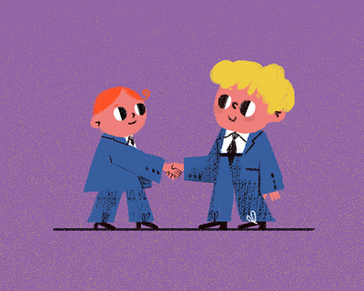 business toddlers agreement business business deal color handshake illustration kids shaking hands suits toddlers