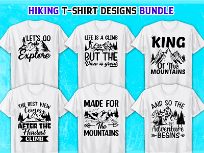 Hiking T-Shirt Design SVG Bundle design hiking hiking t shirt illustration svg svg bundle svg design svg t shirt t shirt t shirt design