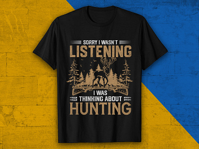 Hunting T-Shirt Design branding clothing brand custom t shirt design deer t shirt design graphic design hunting shirt hunting t shirt hunting t shirt design illustration logo print design tshirt typography typography t shirt vector vintage retro style