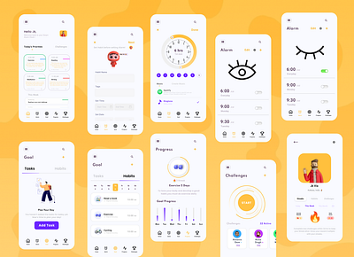 Smart Alarm App alarm alarmapp alarmappcencept app appdesgin design interface smartalarm ui uiuxdesgin ux