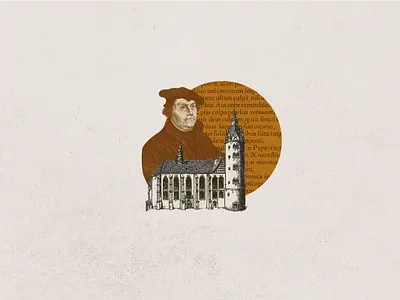church history collage branding church collage event layered logo protestant reformation