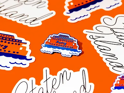 Staten Island Ferry Enamel Pin boat enamel enamel pin ferry nautical new york nyc shaolin staten island stickers
