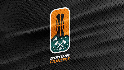 OMAHA PIONEERS ball basket basketball court design illustration logo sports team