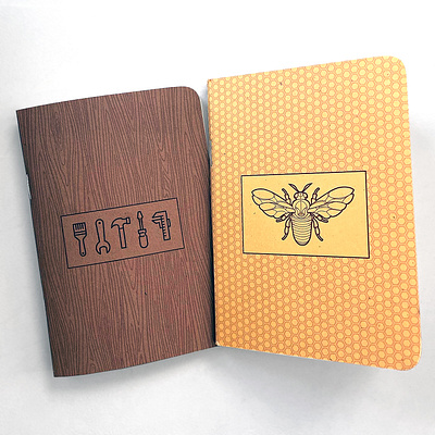 Honeycomb & Wood Grain Notebooks